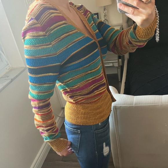 MISSONI cardigan (fits like a small but the shoulders-/arms fit more like Med). - Picture 8 of 11